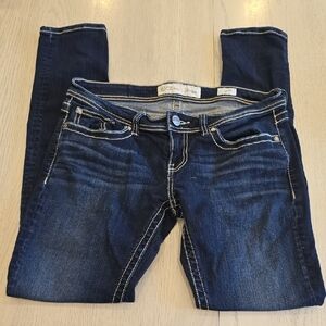 BKE Women's Deep Blue Skinny Jeans